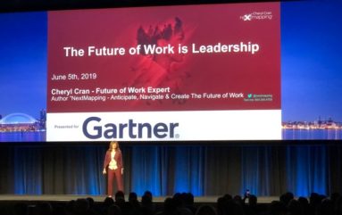 Cheryl Cran delivering Future of Leadership Keynote at Gartner